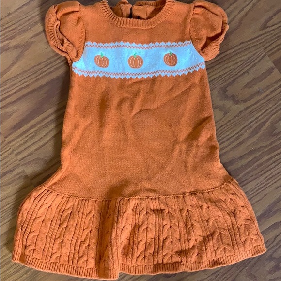 pumpkin sweater dress